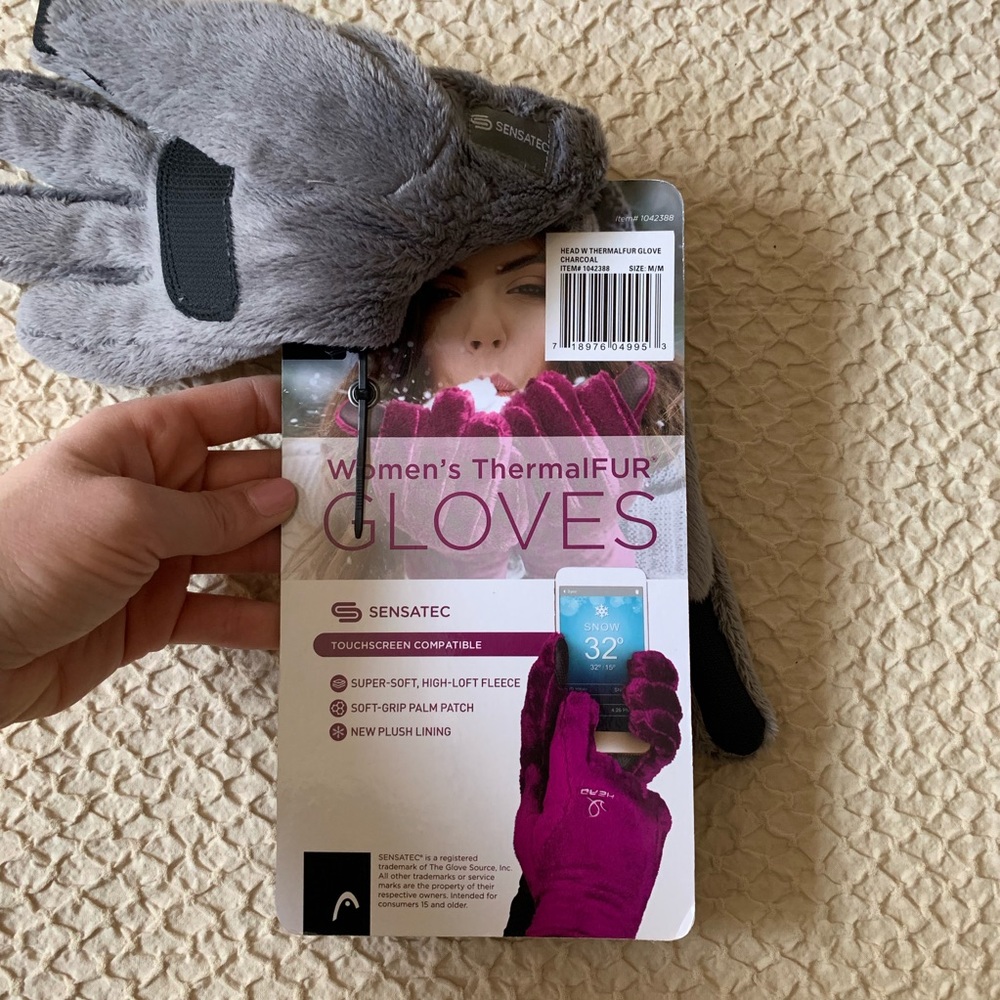 Women’s thermal fur gloves